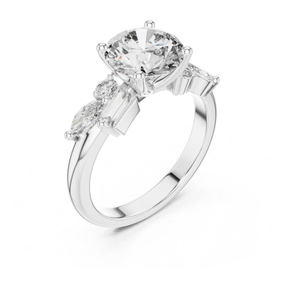 Nova 2 Carat Round Lab Grown Diamond Engagement Ring