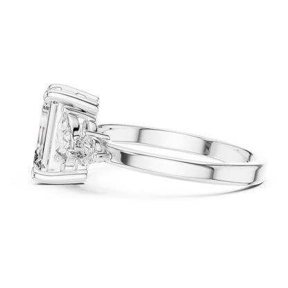 Vera 2 Carat Round Lab Grown Diamond Two Stone Three Stone Ring