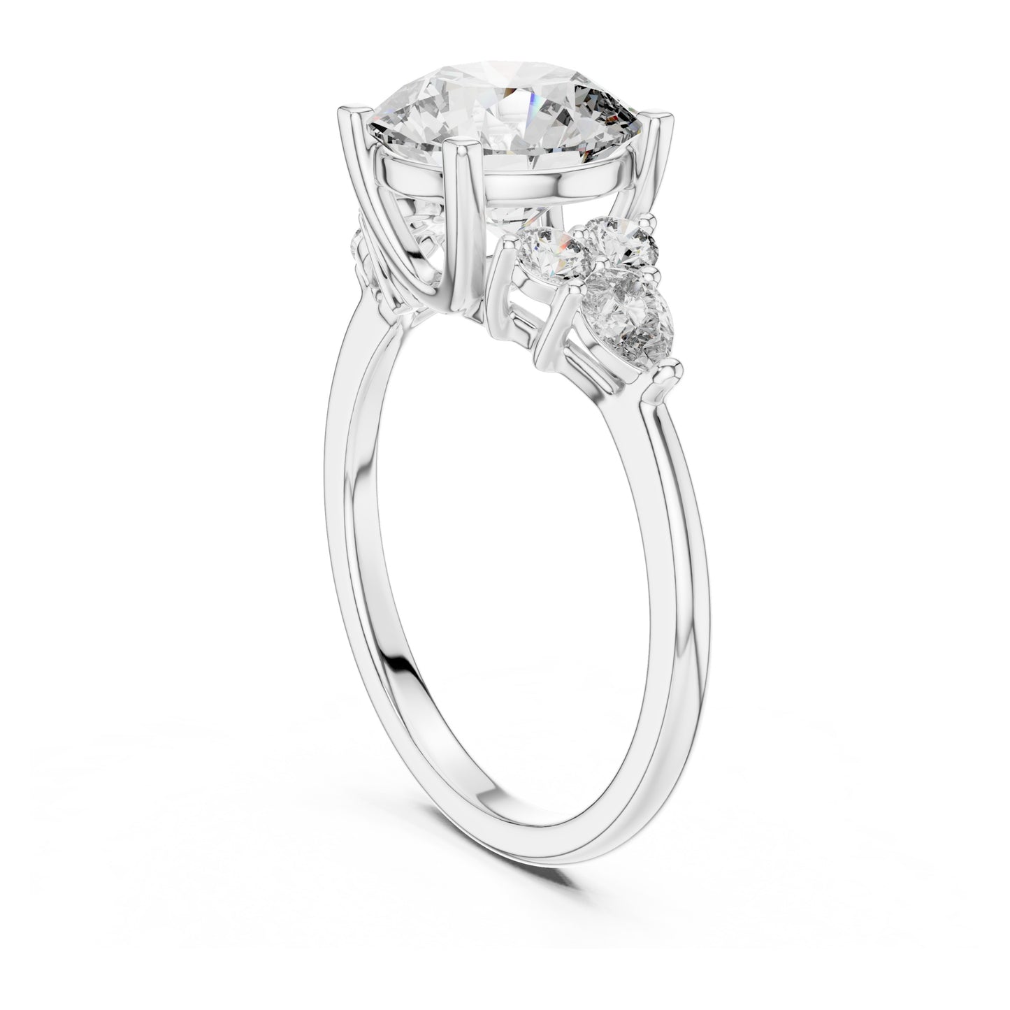 Sienna 2 Carat Round Lab Grown Diamond Pear Engagement Ring