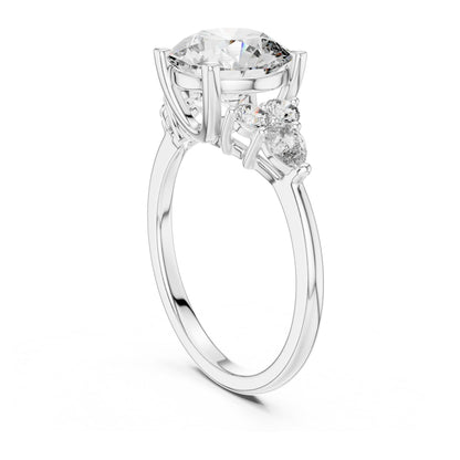 Sienna 2 Carat Round Lab Grown Diamond Pear Engagement Ring