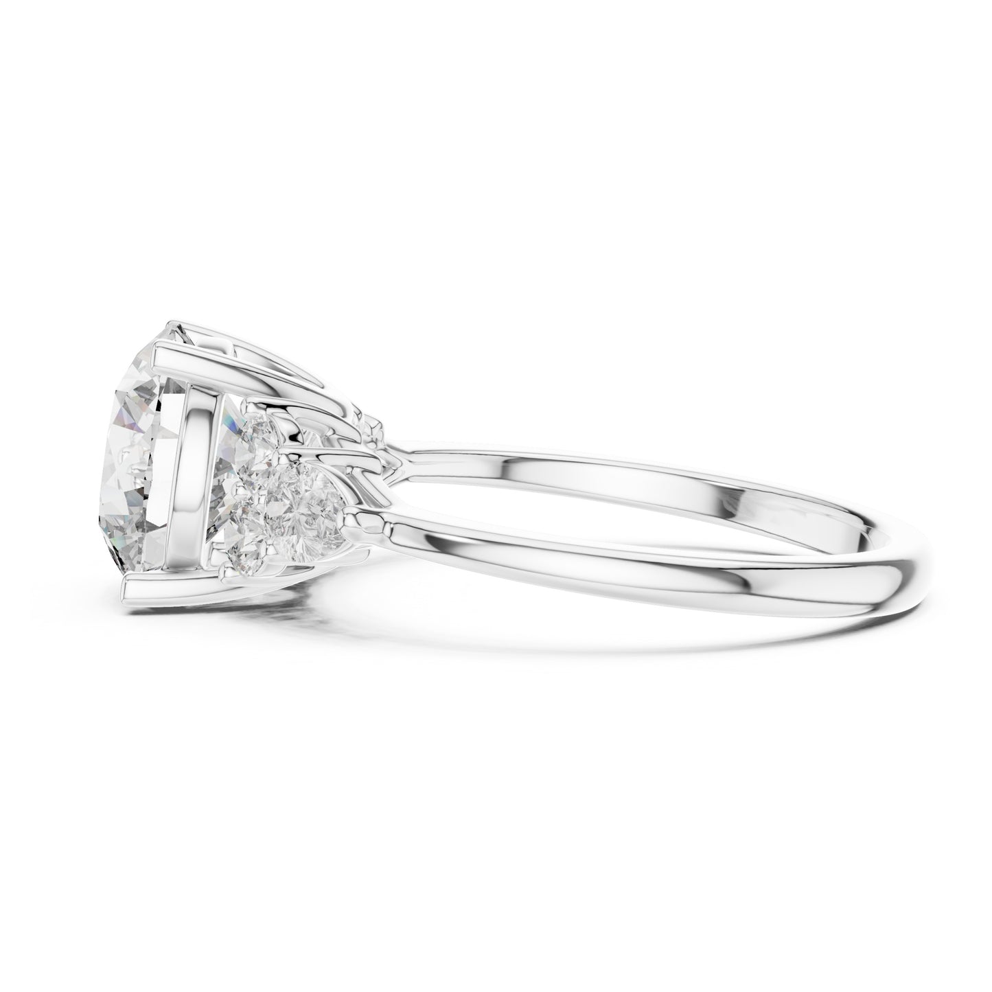 Sienna 2 Carat Round Lab Grown Diamond Pear Engagement Ring