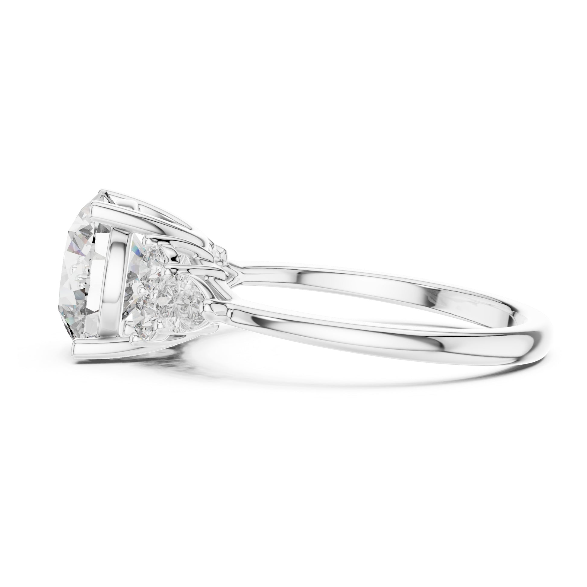 Sienna 2 Carat Round Lab Grown Diamond Pear Engagement Ring
