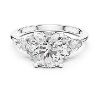 Sienna 2 Carat Round Lab Grown Diamond Pear Engagement Ring