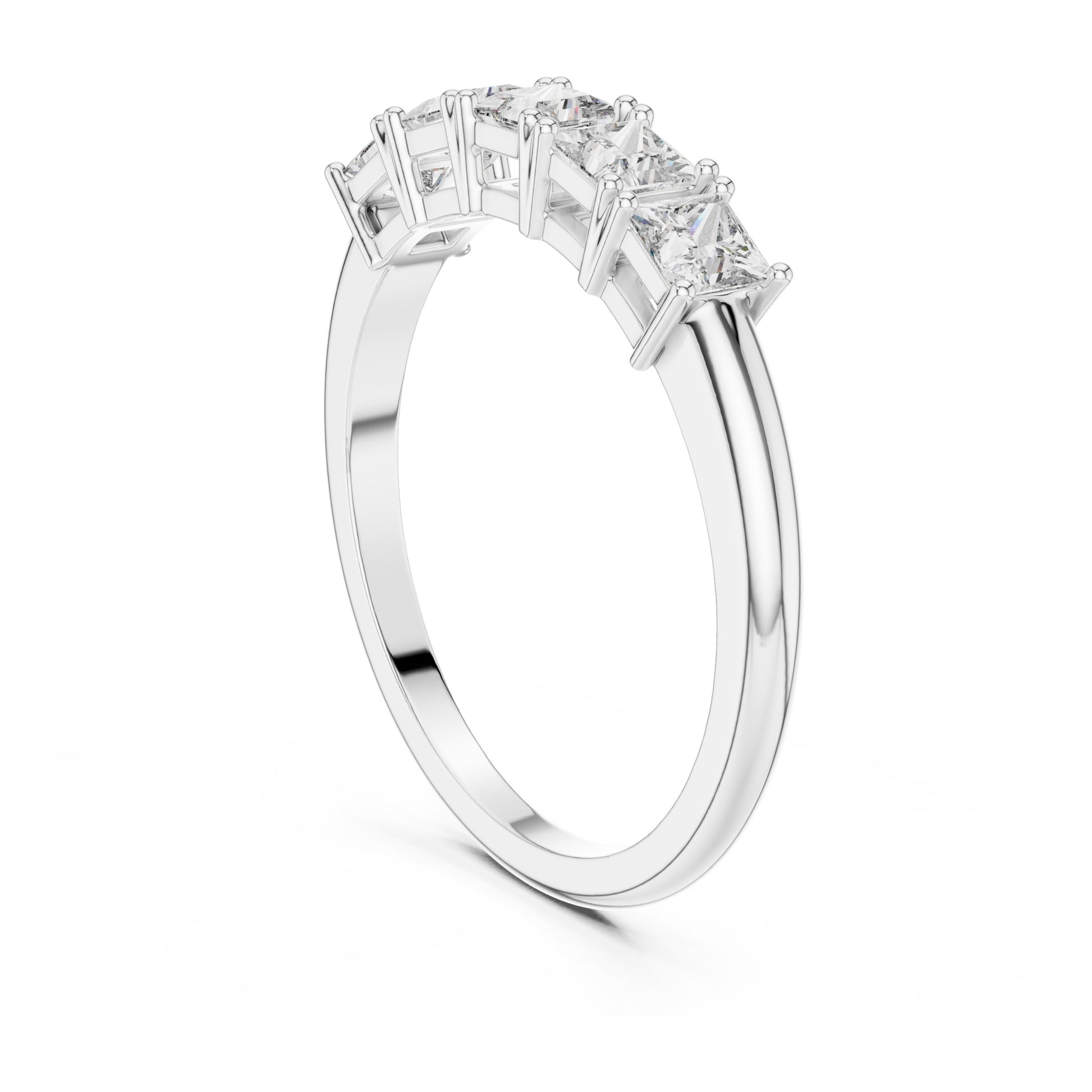 Vera 0.50ct Princess Lab Grown Diamond Half Eternity Ring