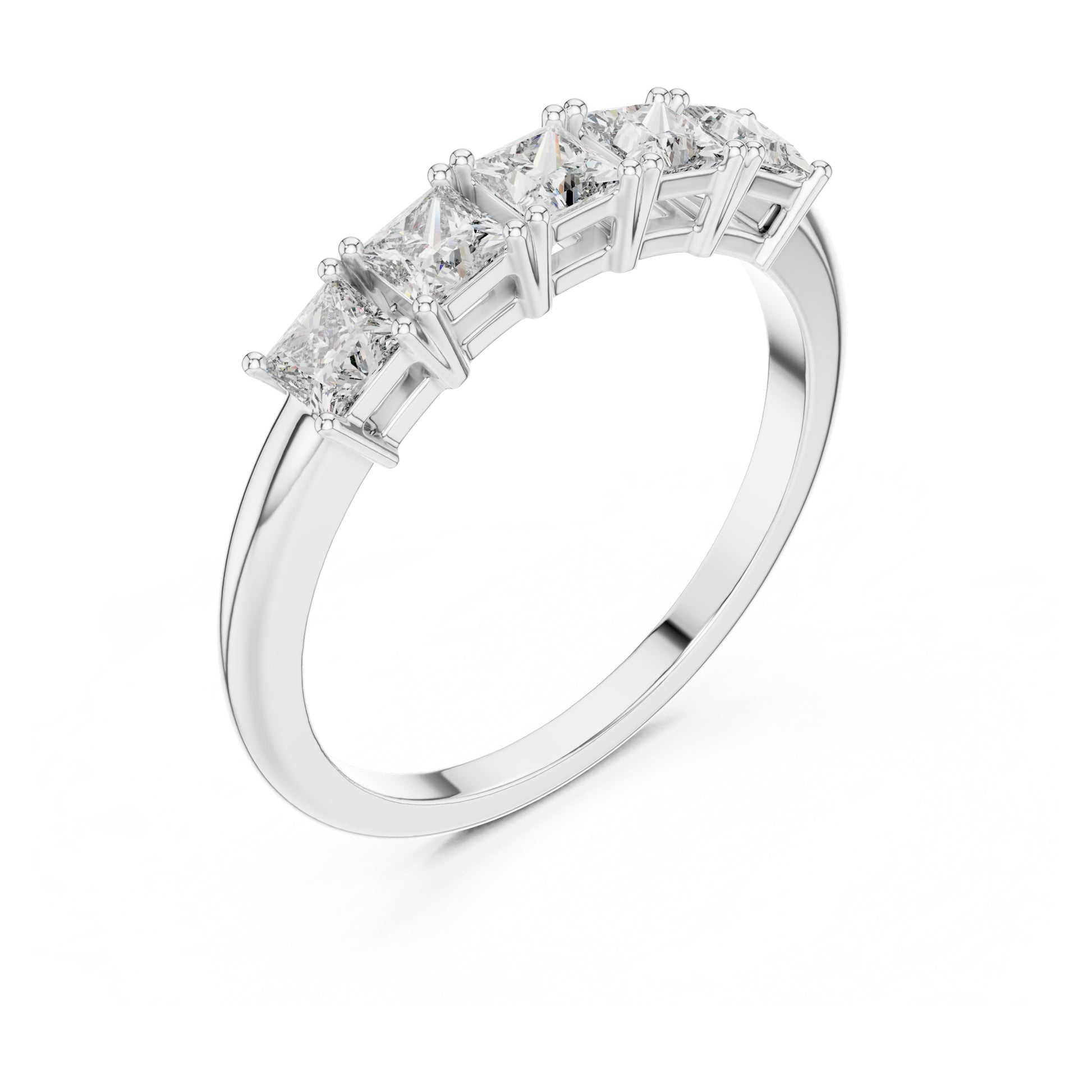 Vera 0.50ct Princess Lab Grown Diamond Half Eternity Ring