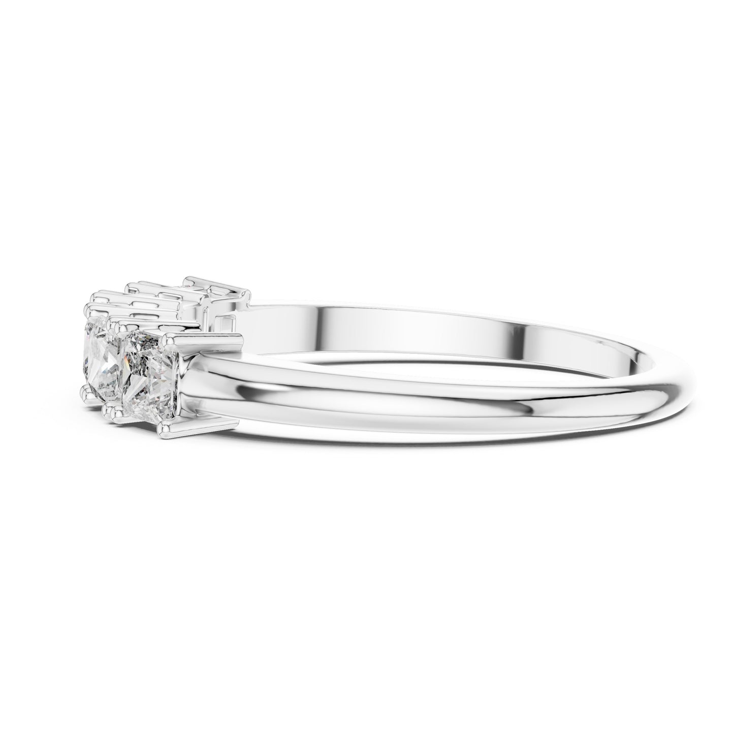 Vera 0.50ct Princess Lab Grown Diamond Half Eternity Ring