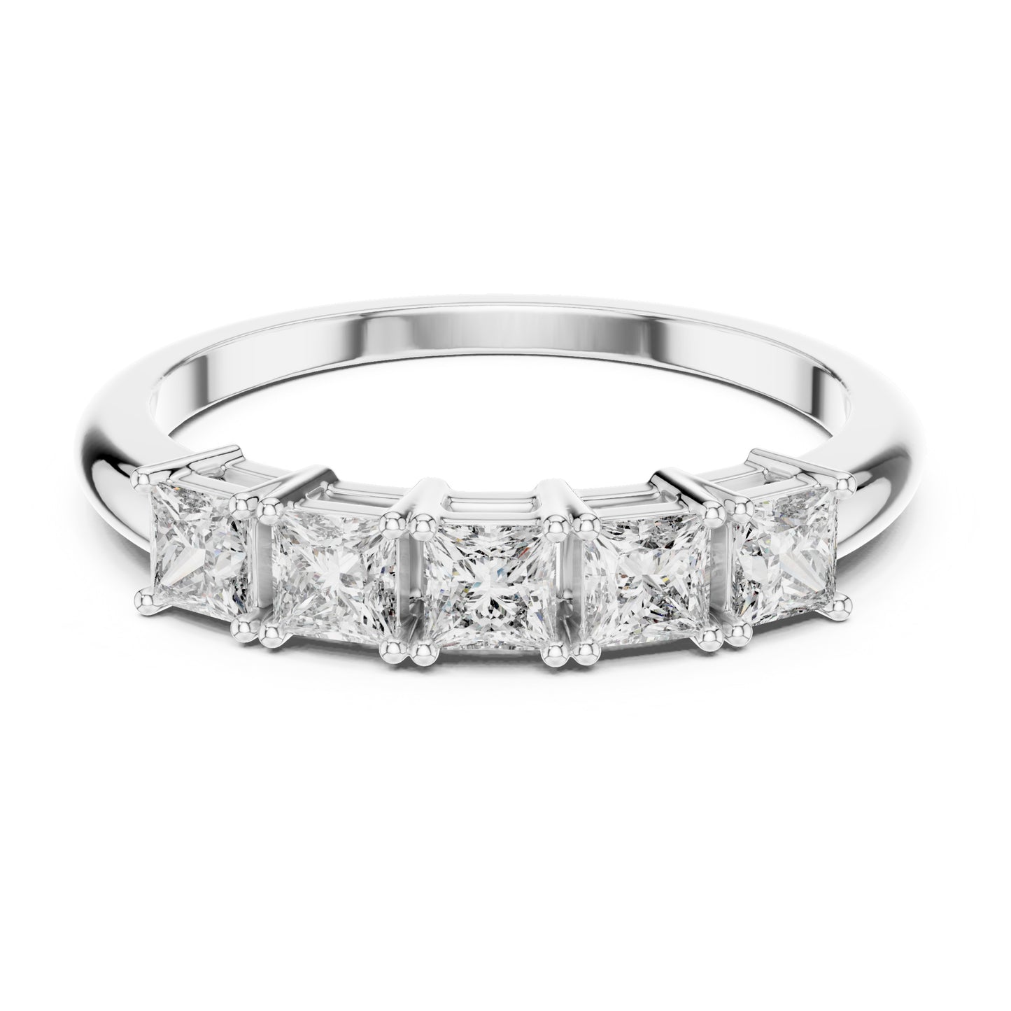 Vera 0.50ct Princess Lab Grown Diamond Half Eternity Ring