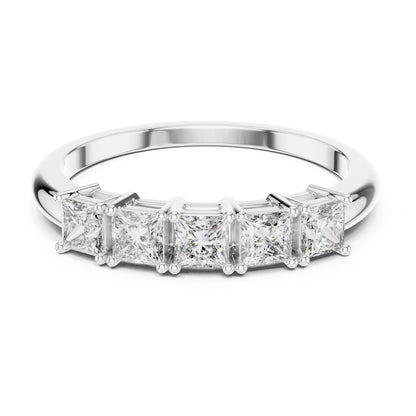 Vera 0.50ct Princess Lab Grown Diamond Half Eternity Ring