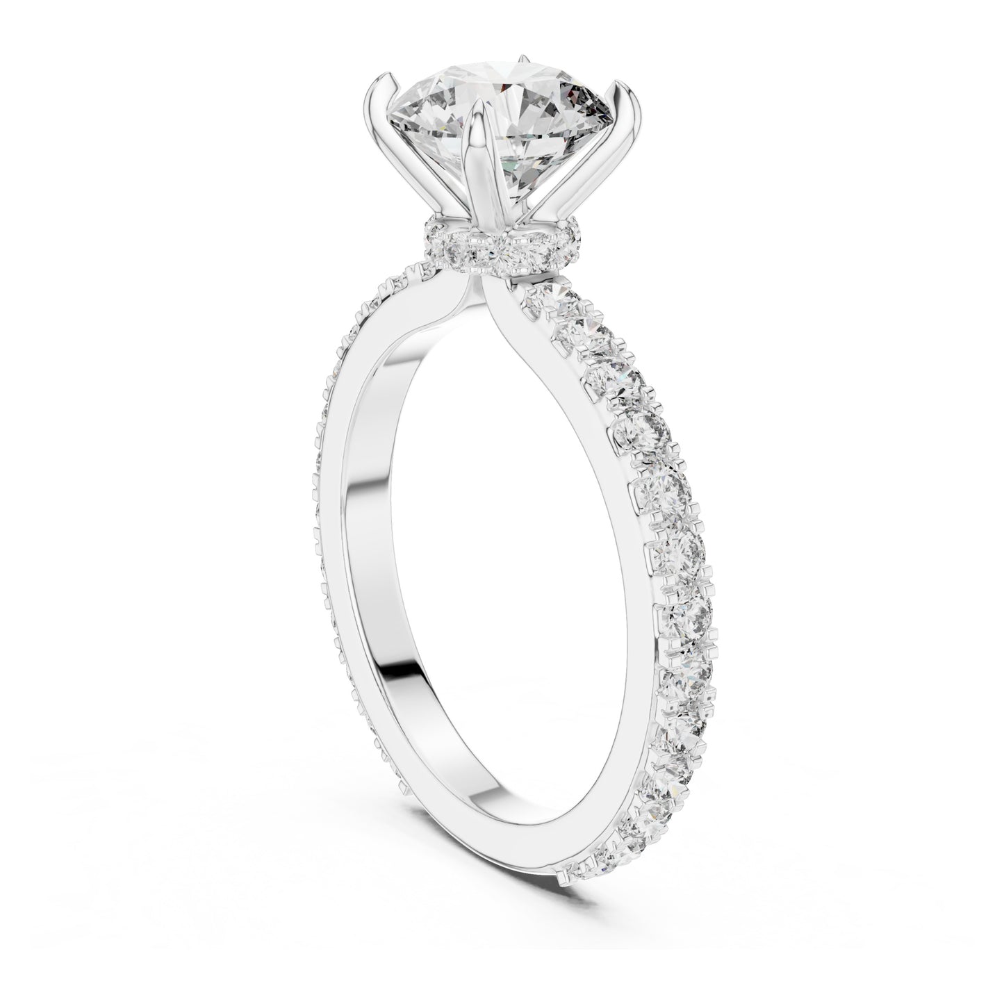 Sienna 1 Carat Round Lab Grown Diamond Slim Engagement Ring