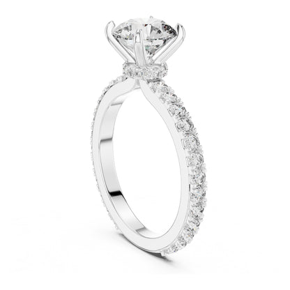 Sienna 1 Carat Round Lab Grown Diamond Slim Engagement Ring