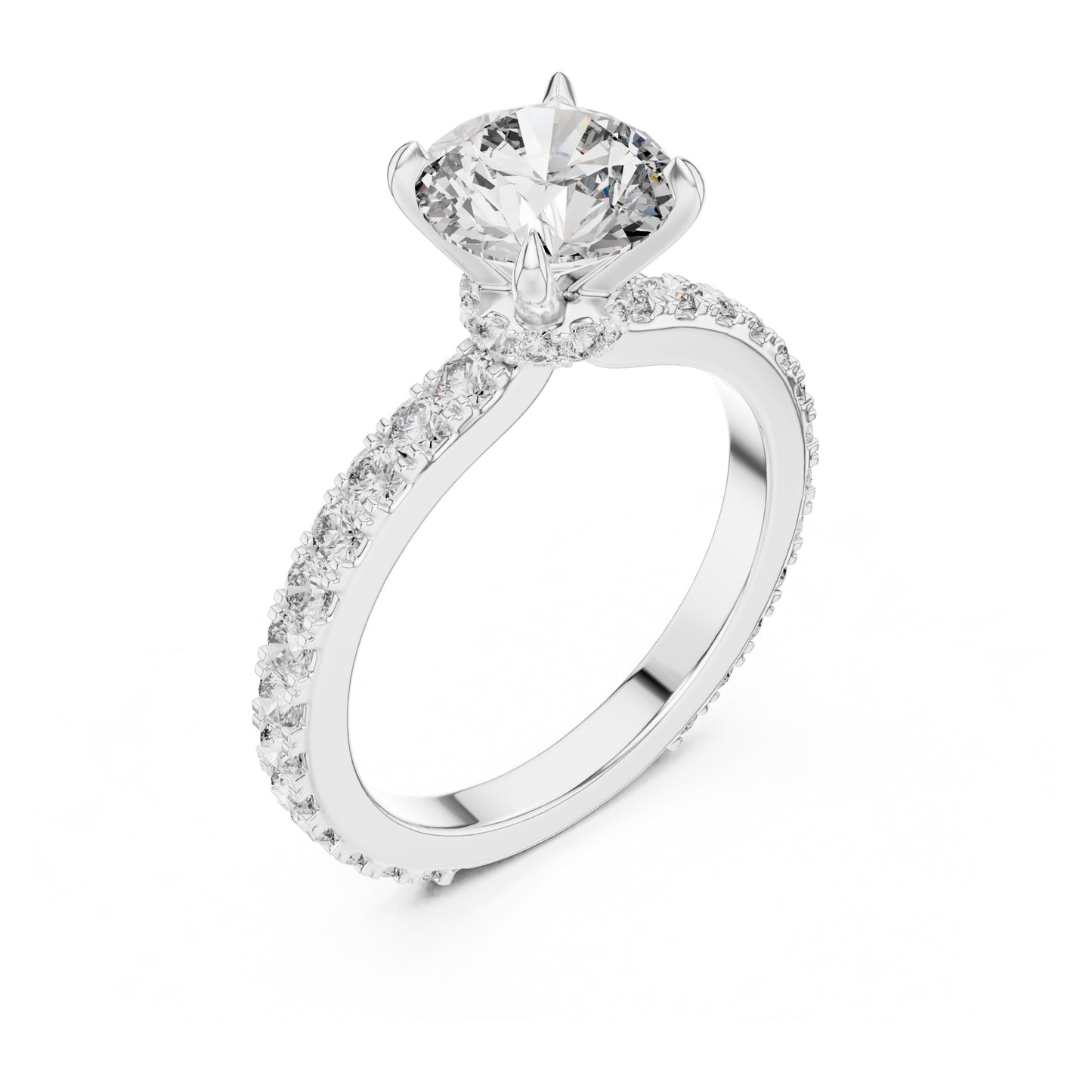 Sienna 1 Carat Round Lab Grown Diamond Slim Engagement Ring