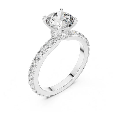 Sienna 1 Carat Round Lab Grown Diamond Slim Engagement Ring