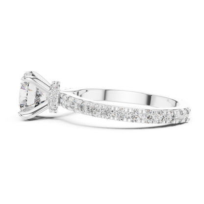Sienna 1 Carat Round Lab Grown Diamond Slim Engagement Ring