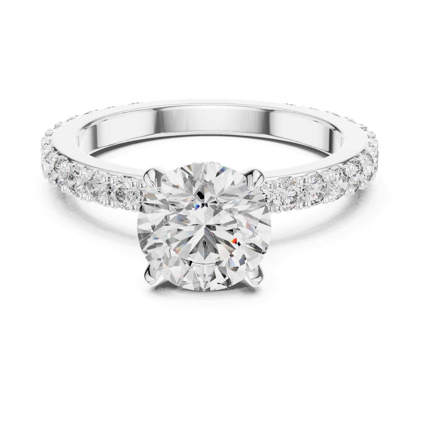 Sienna 1 Carat Round Lab Grown Diamond Slim Engagement Ring