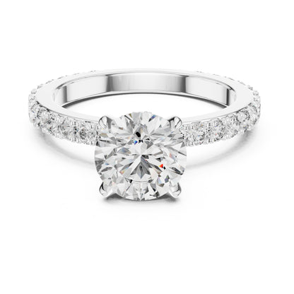 Sienna 1 Carat Round Lab Grown Diamond Slim Engagement Ring