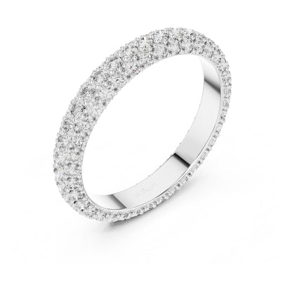 Aurora 1.5 Carat Round Lab Grown Diamond Domed Eternity Ring