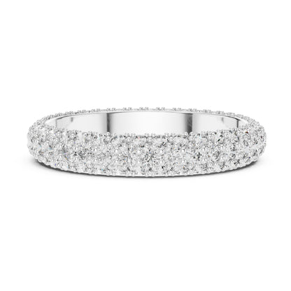 Aurora 1.5 Carat Round Lab Grown Diamond Domed Eternity Ring