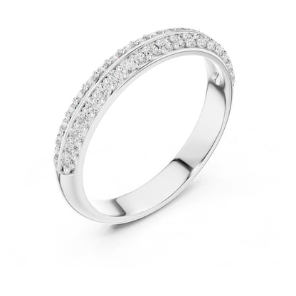 Aurora 0.33ct Round Lab Grown Diamond Domed Wedding Band