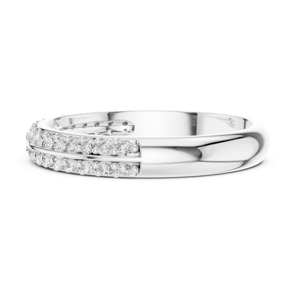 Aurora 0.33ct Round Lab Grown Diamond Domed Wedding Band