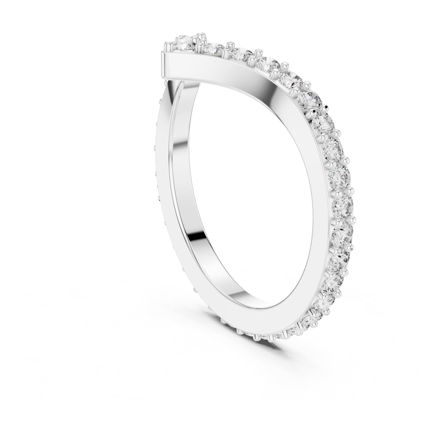 Aurora 0.50ct Round Lab Grown Diamond Chevron Ring