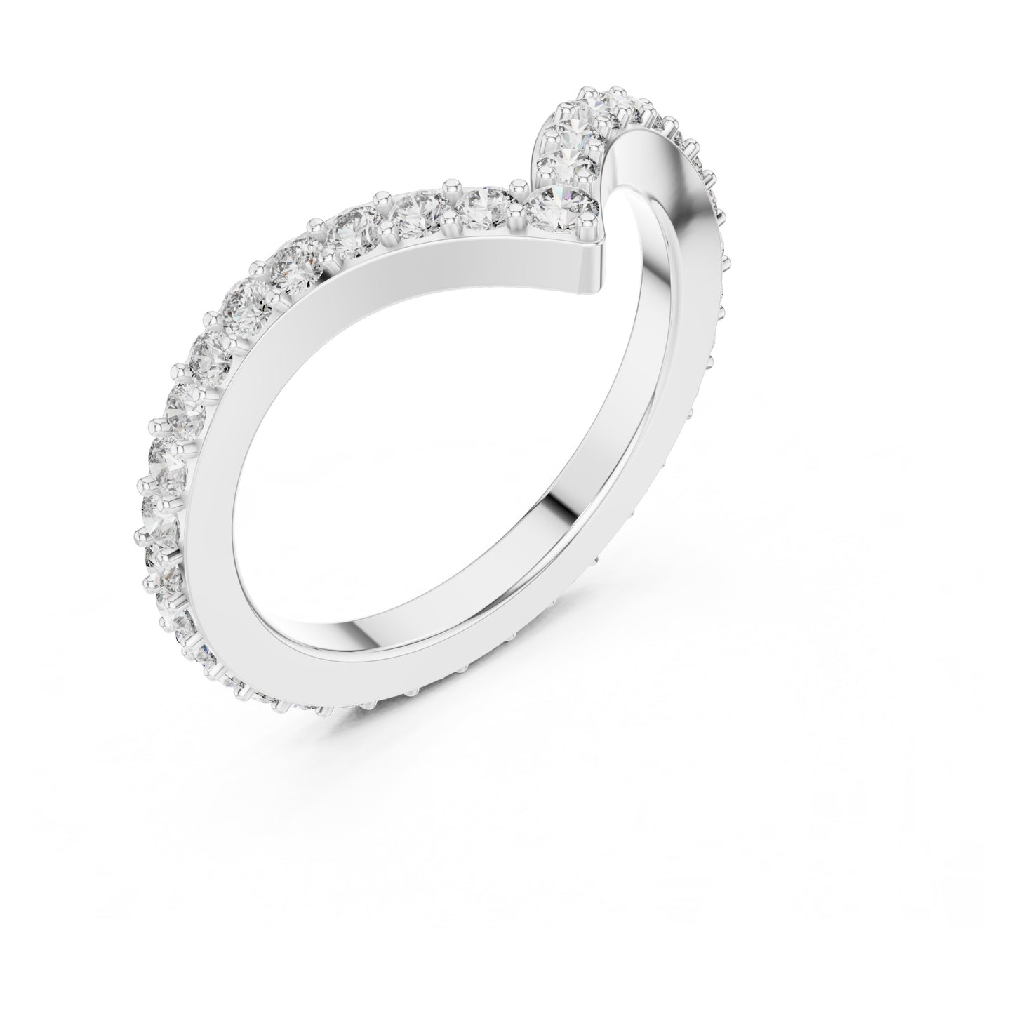 Aurora 0.50ct Round Lab Grown Diamond Chevron Ring