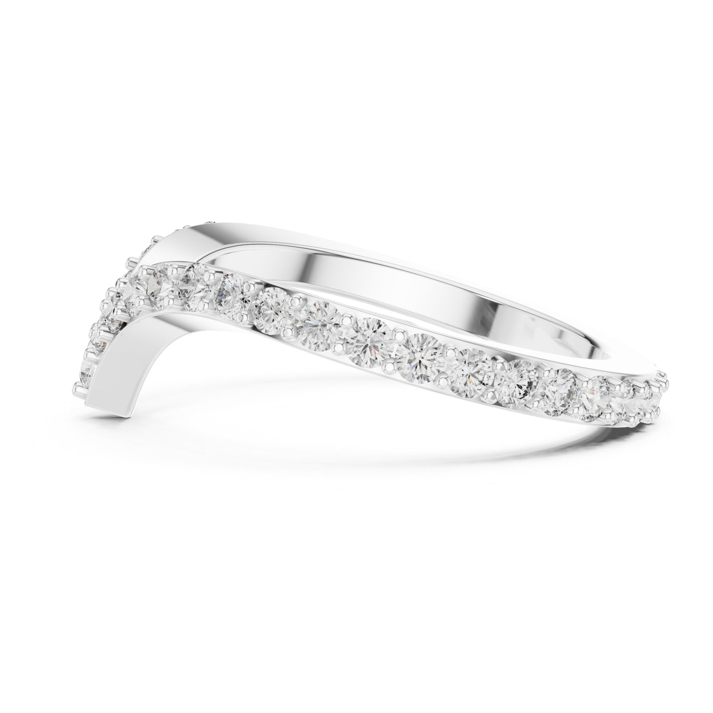 Aurora 0.50ct Round Lab Grown Diamond Chevron Ring