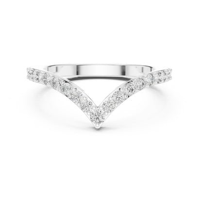 Aurora 0.50ct Round Lab Grown Diamond Chevron Ring