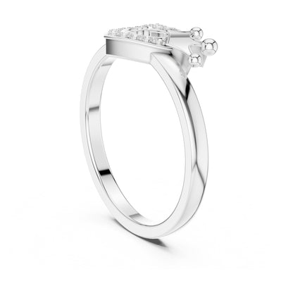 Amara Round Lab Grown Diamond Pave Heart Ring
