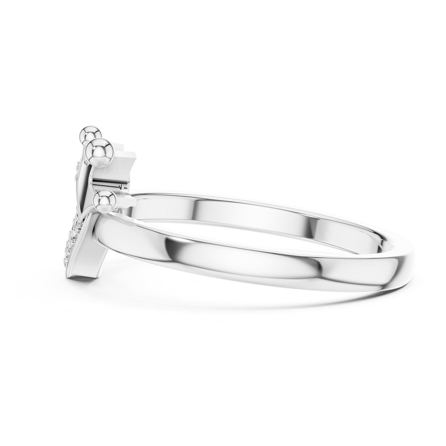 Amara Round Lab Grown Diamond Pave Heart Ring