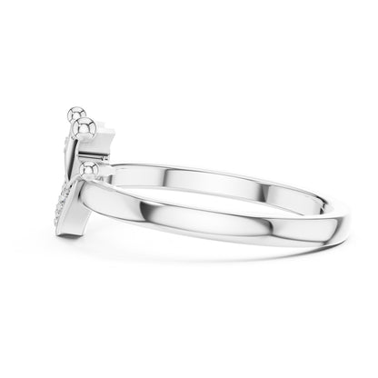Amara Round Lab Grown Diamond Pave Heart Ring