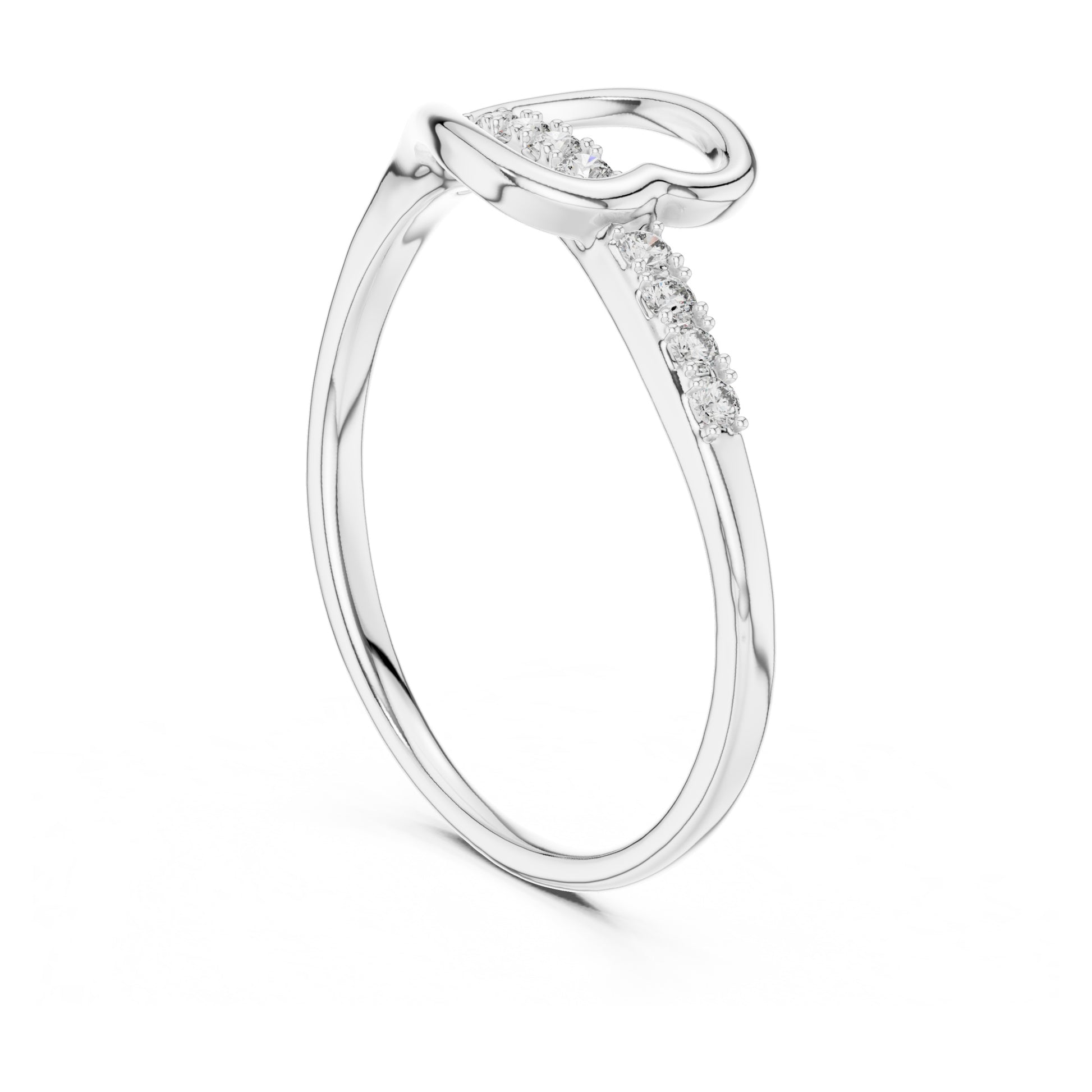 Livia Round Lab Grown Diamond Pave Crossover Ring