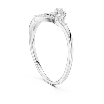 Flora Round Lab Grown Diamond Floral Open Ring