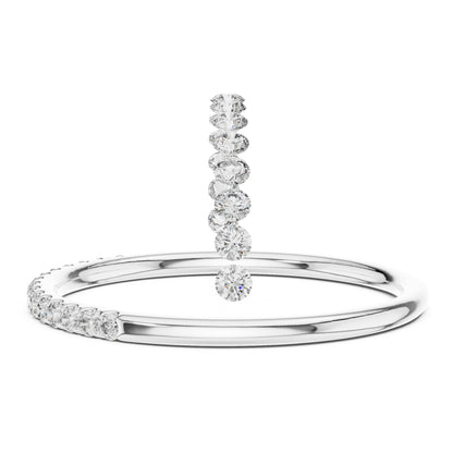Aurora Round Lab Grown Diamond Slim Half Eternity Ring