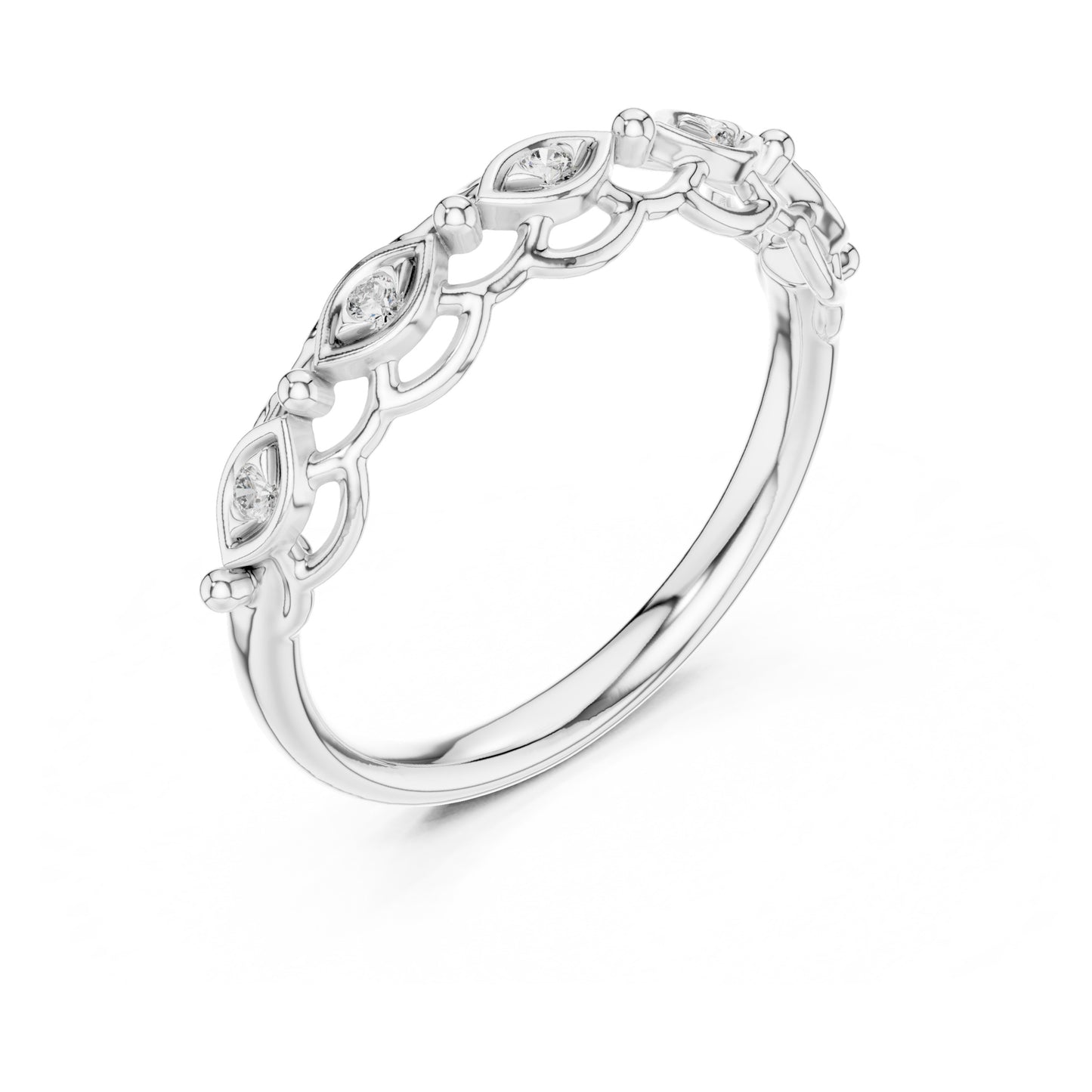 Isla Round Lab Grown Diamond Half Eternity Ring
