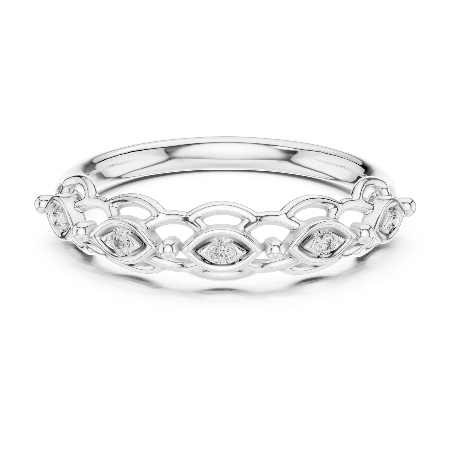 Isla Round Lab Grown Diamond Half Eternity Ring