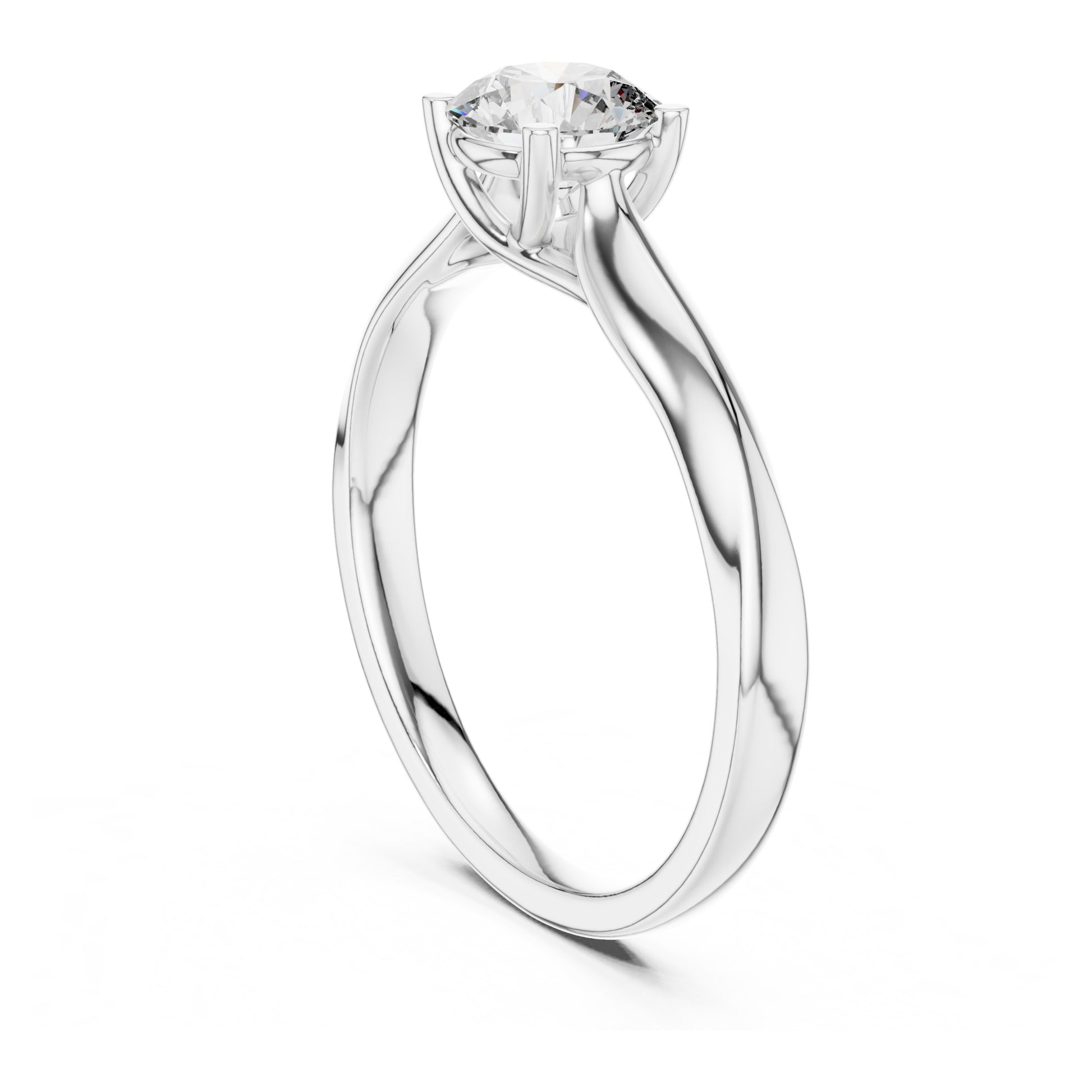 Clara 0.50ct Round Lab Grown Diamond Claw Solitaire Engagement Ring