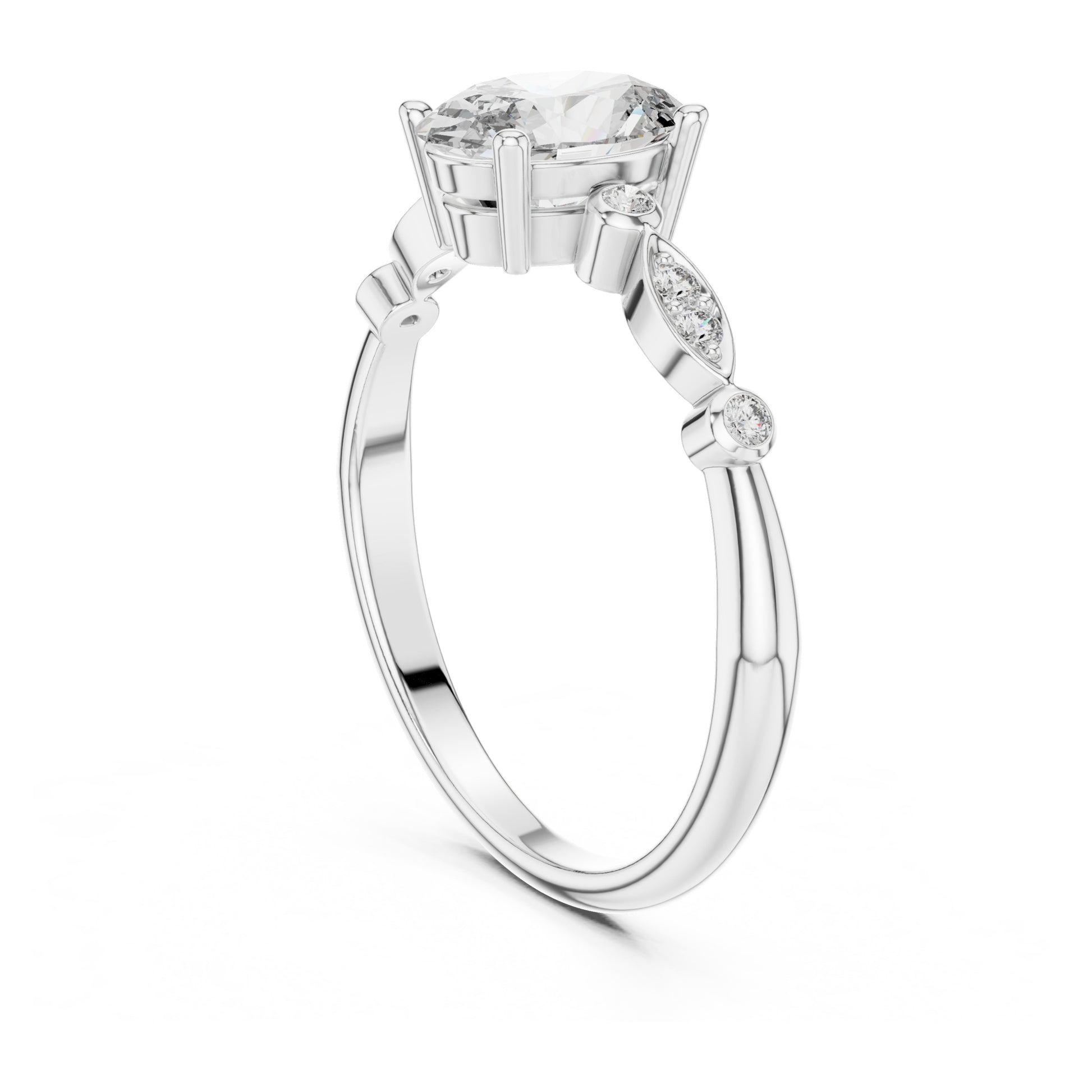 Sienna 1 Carat Oval Lab Grown Diamond Bezel Engagement Ring