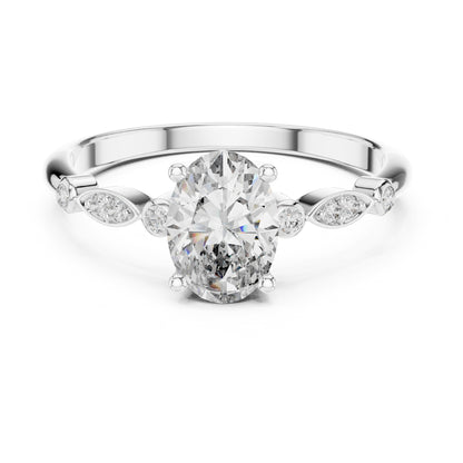 Sienna 1 Carat Oval Lab Grown Diamond Bezel Engagement Ring