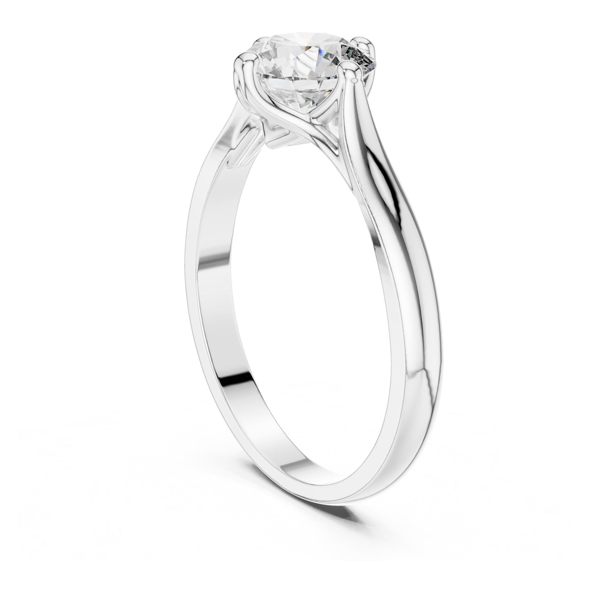 Clara 1 Carat Round Lab Grown Diamond Collet Solitaire Engagement Ring
