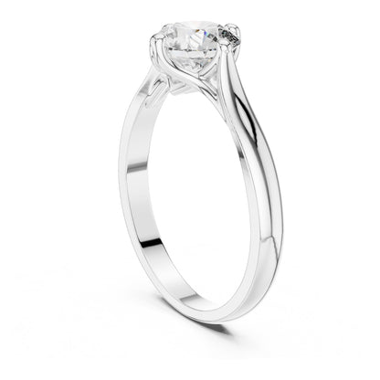 Clara 1 Carat Round Lab Grown Diamond Collet Solitaire Engagement Ring