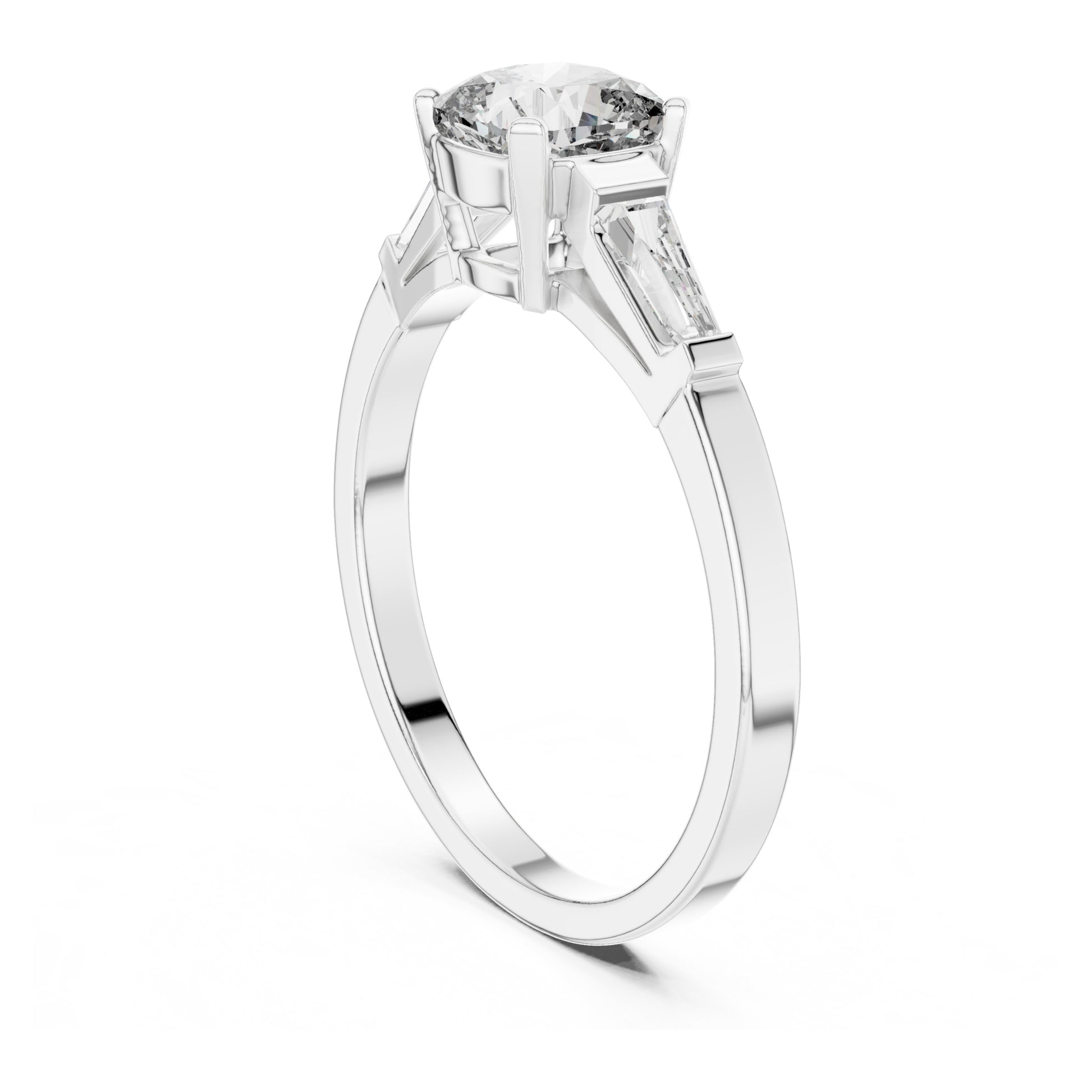 Vera 2 Carat Cushion Lab Grown Diamond Three Stone Ring