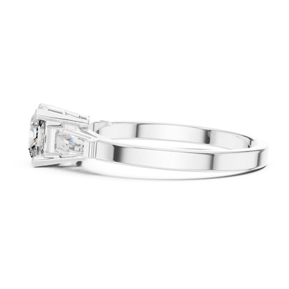 Vera 2 Carat Cushion Lab Grown Diamond Three Stone Ring