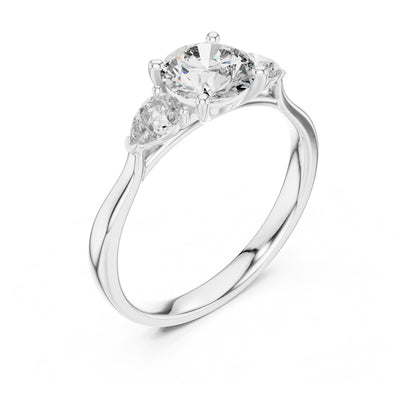 Sienna 1.5 Carat Round Lab Grown Diamond Three Stone Ring