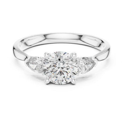 Sienna 1.5 Carat Round Lab Grown Diamond Three Stone Ring