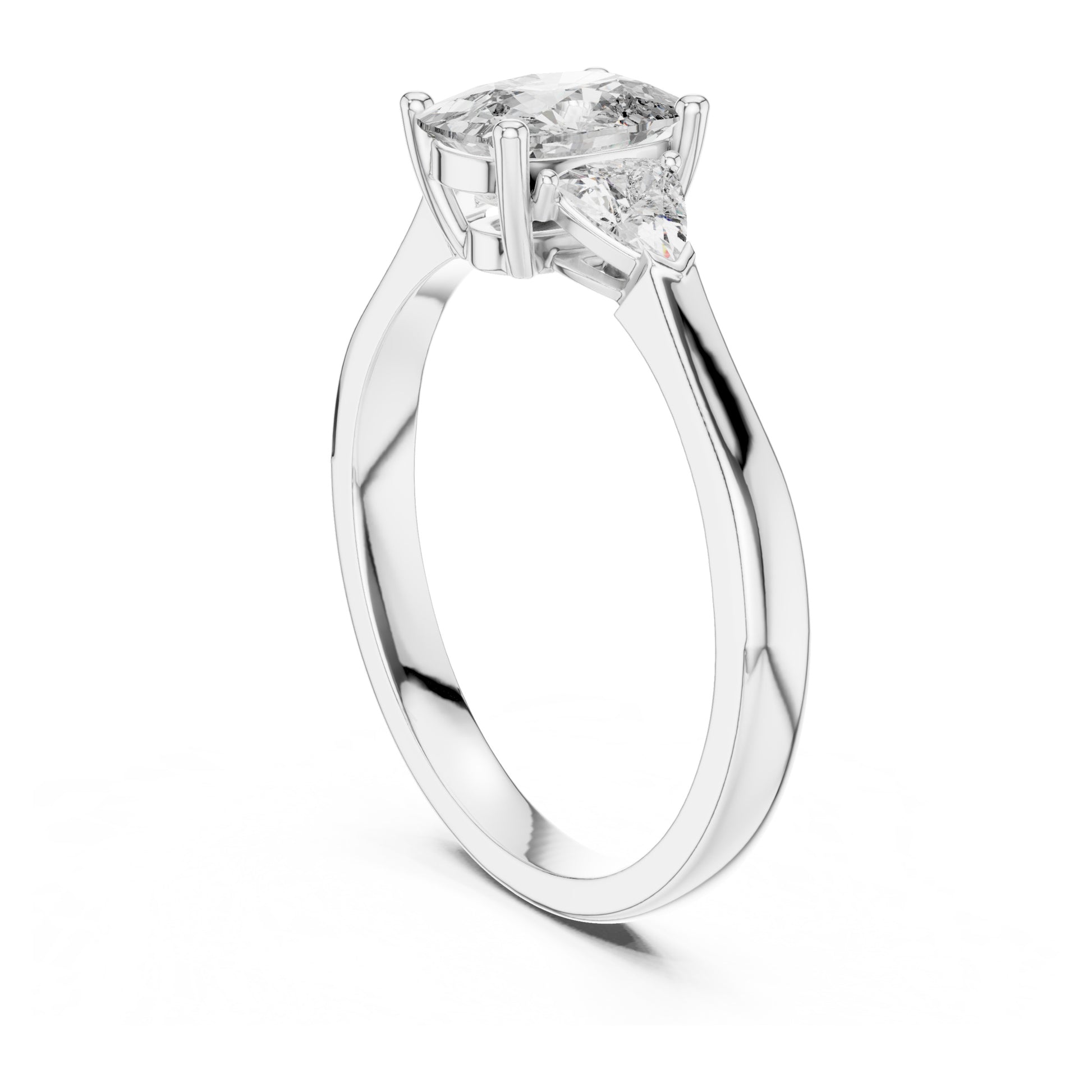 Sienna 1 Carat Cushion Lab Grown Diamond Three Stone Ring
