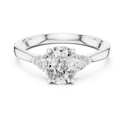 Sienna 1 Carat Cushion Lab Grown Diamond Three Stone Ring