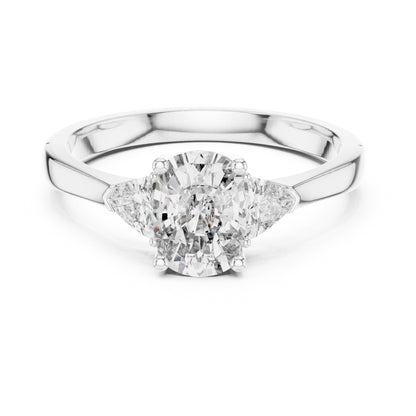 Sienna 1 Carat Cushion Lab Grown Diamond Three Stone Ring
