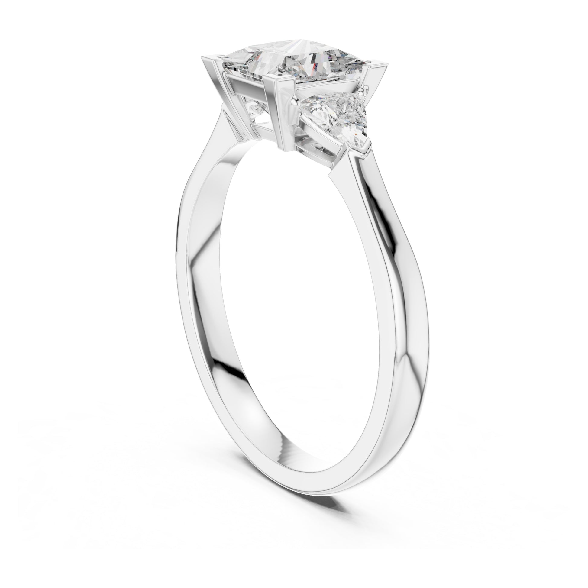 Vera 1 Carat Princess Lab Grown Diamond Three Stone Ring