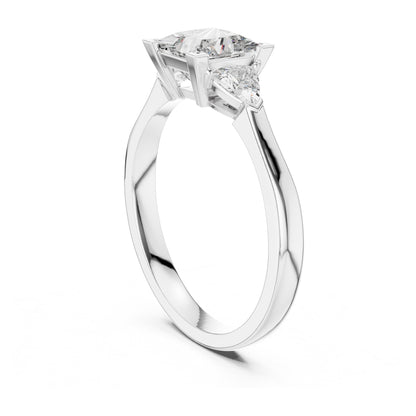 Vera 1 Carat Princess Lab Grown Diamond Three Stone Ring