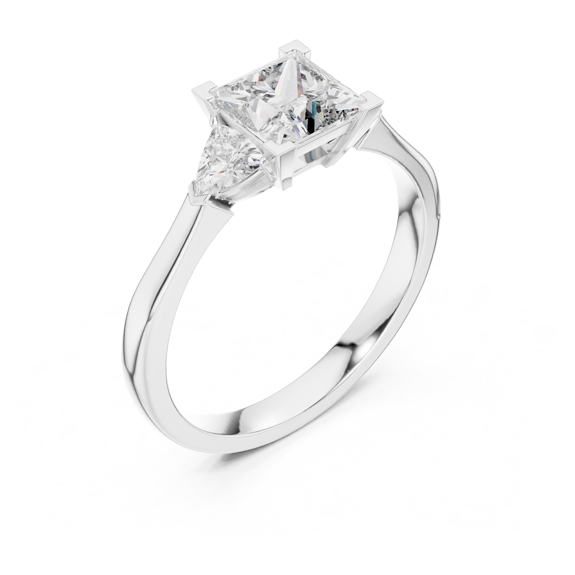 Vera 1 Carat Princess Lab Grown Diamond Three Stone Ring